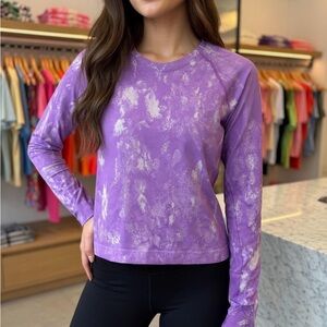 Lululemon Swiftly Tech LS 2.0 in moonlit magenta and faint lavender